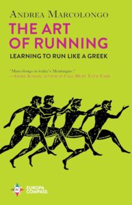 Book Cover of The Art of Running shows four Greek men running.